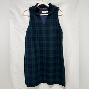 Vineyard Vines Blackwatch Plaid Meredith Ruffle Neck Dress
